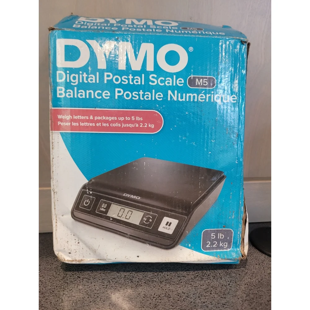 DYMO M5 Digital Postal Scale Black Weighs up to 5LBS/2.2KG Box GUC READ